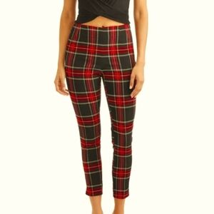 Time and Tru Red and Black Plaid Pants